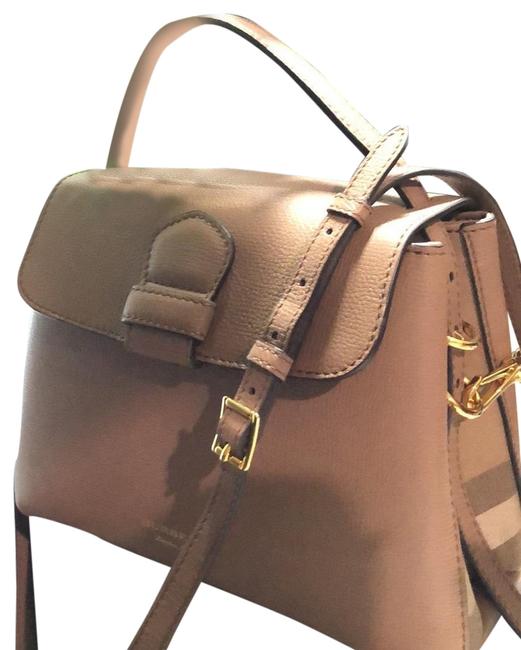 Burberry Small Camberley Dark Sand Derby Leather Cross Body Bag