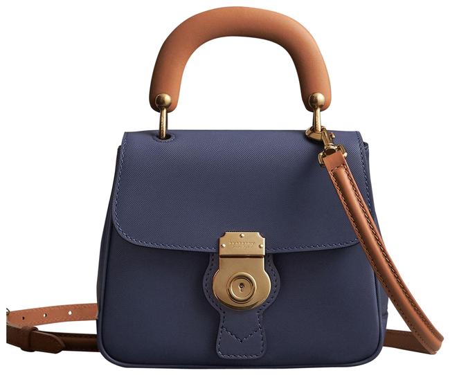 Burberry Top Handle Small Dk88 Ink Blue Leather Cross Body Bag