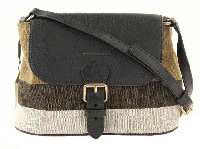 Burberry Small Gowan Black Canvas Cross Body Bag