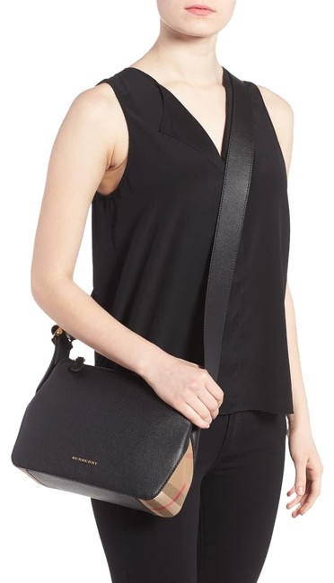 Burberry Small Helmsley Leather Black Cross Body Bag