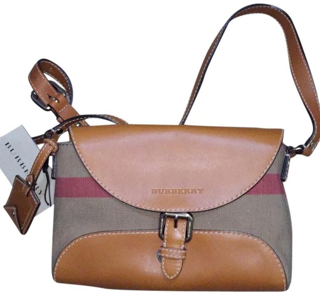 Burberry Small Henham Brown Canvas and Leather Cross Body Bag