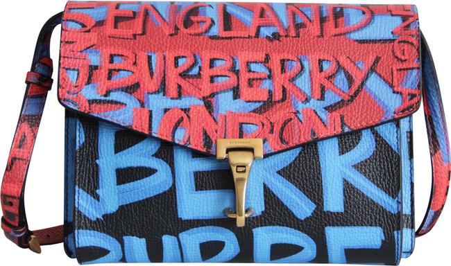 Burberry Graffiti Small Macken Print Multicolor Leather Cross Body Bag