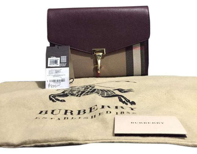 Burberry Small Maken Burgundy Cross Body Bag