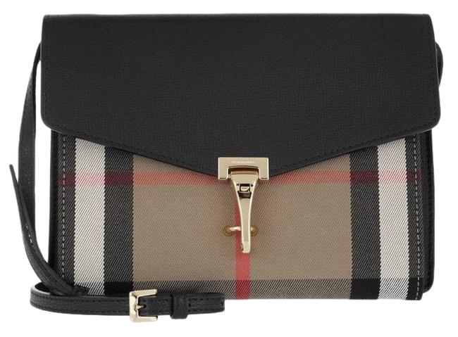 Burberry Small Mecken House Black Cross Body Bag