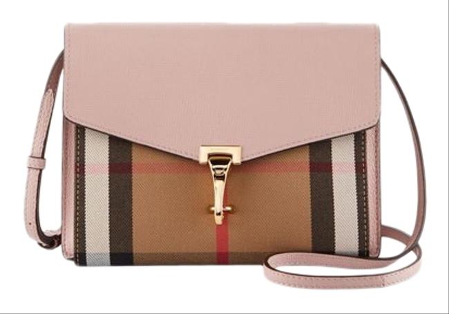 Burberry Small Mecken House Check Pink Cross Body Bag
