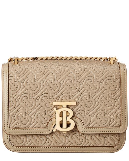 Burberry Small Tb Monogram Leather Cross Body Bag
