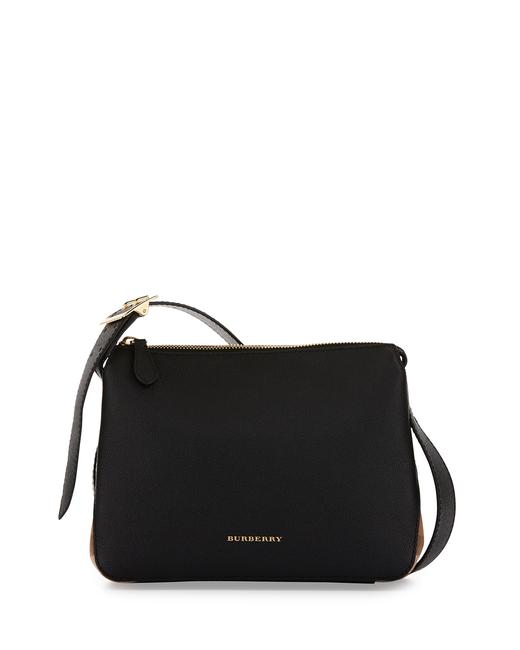 Burberry Soft Grain Black Calfskin Leather Cross Body Bag