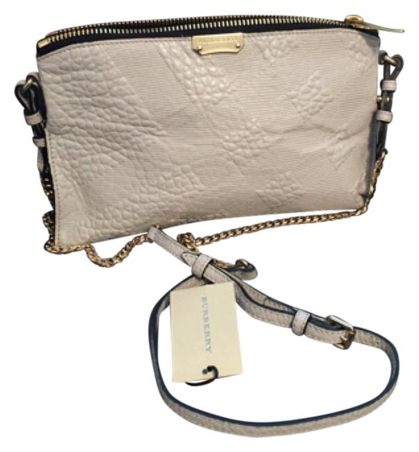 Burberry Stone White Leather Cross Body Bag