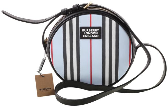 Burberry Stripe Branded Tamborine Blue Polyamide Cross Body Bag