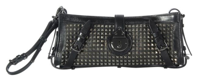 Burberry Studded Black Leather Clutch