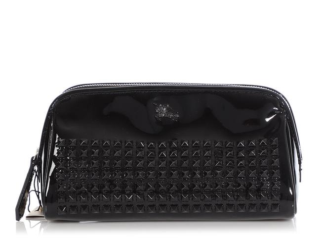 Burberry Studded Black Patent Leather Clutch