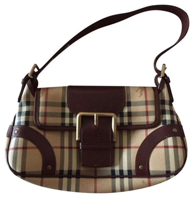 Burberry Style Is Emily B24 Tan Brown Classic Pattern Leather Hobo Bag