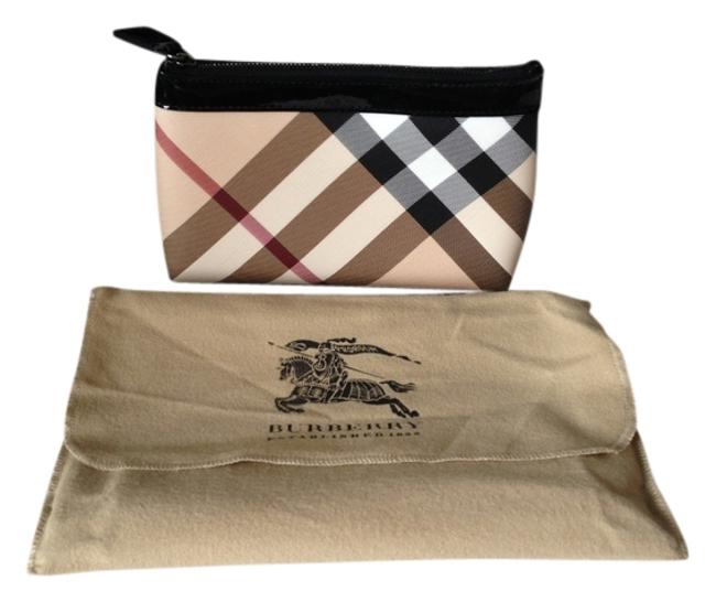 Burberry Super Nova Check Cosmetic Bag Pvc Clutch