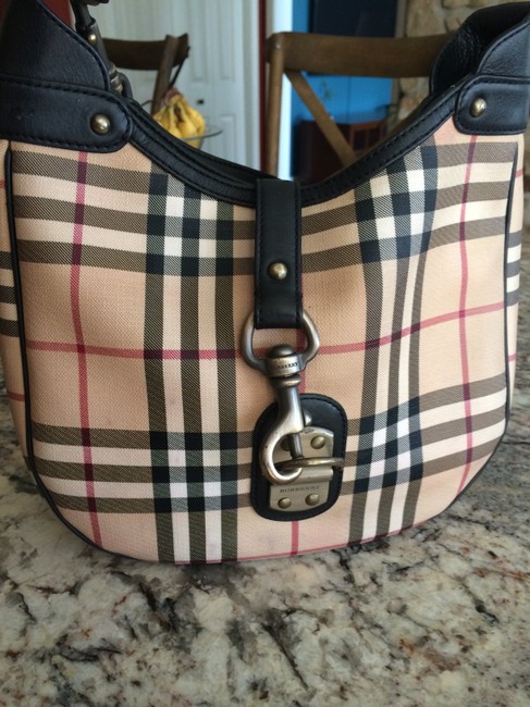 Burberry Supernova Black Vinyl Hobo Bag