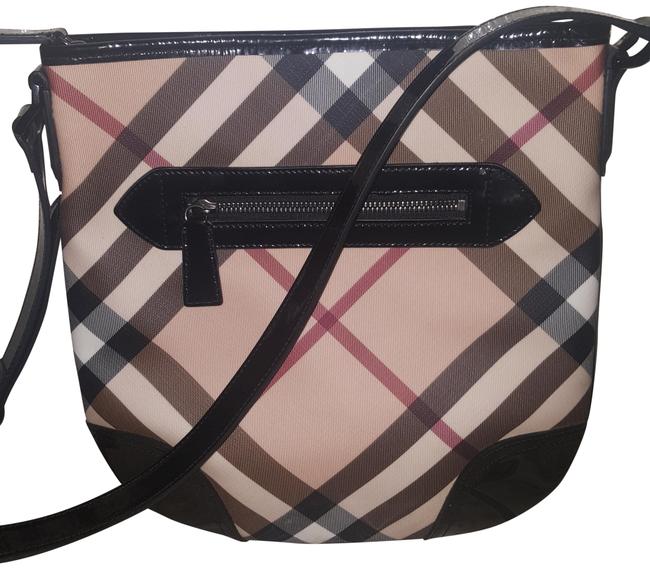 Burberry Supernova Check Multicolor Vinyl and Leather Canvas Cross Body Bag