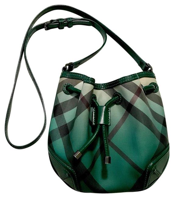 Burberry Supernova Gradient Coated Green Canvas Leather Cross Body Bag