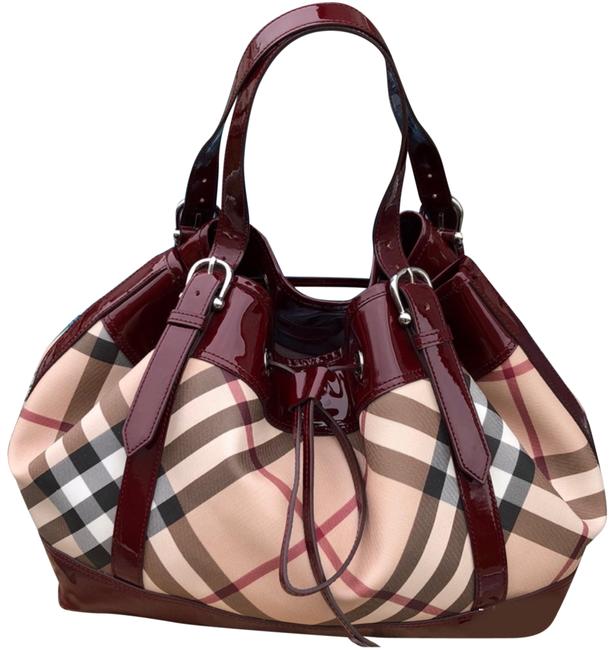 Burberry Supernova Tan Red Pvc Hobo Bag