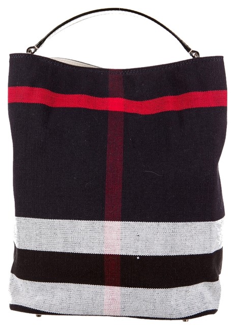 Burberry Susanna Navy Canvas Hobo Bag