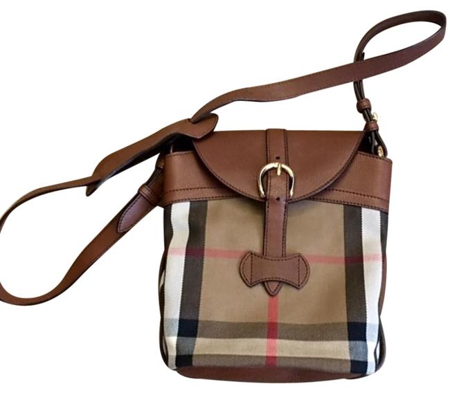 Burberry Sycamore Tan Canvas Cross Body Bag