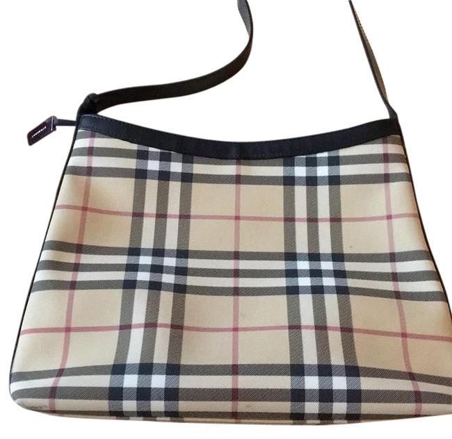Burberry T 02 1 Plaid Nylon Hobo Bag