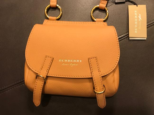 Burberry The Bridle Soft Light Orange Leather Cross Body Bag