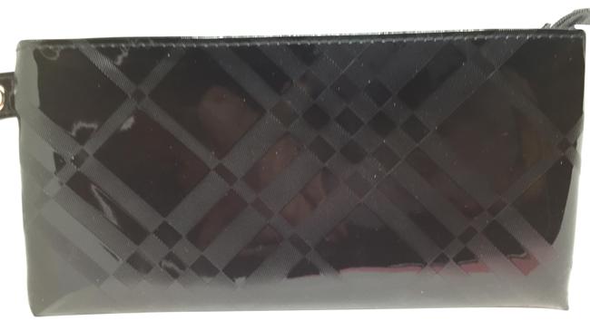 Burberry Toiletries Make Up Black Patent Clutch