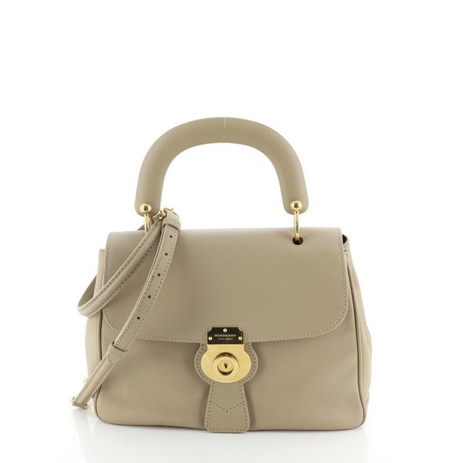 Burberry Top Handle Dk88 Medium Neutral Leather Cross Body Bag