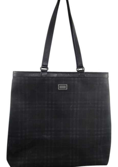 Burberry Tote Blue PvcLeather Hobo Bag