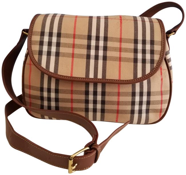 Burberry Vintage Brown Canvas Cross Body Bag