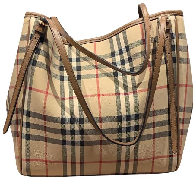 Burberry Vintage Check Canvas Hobo Bag