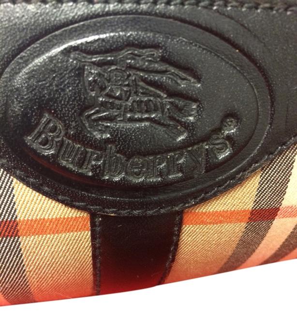 Burberry Vintage Traditional Embroidered with Leather Clutch