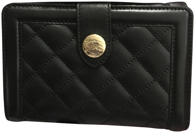 Burberry Wallet Black Leather Clutch