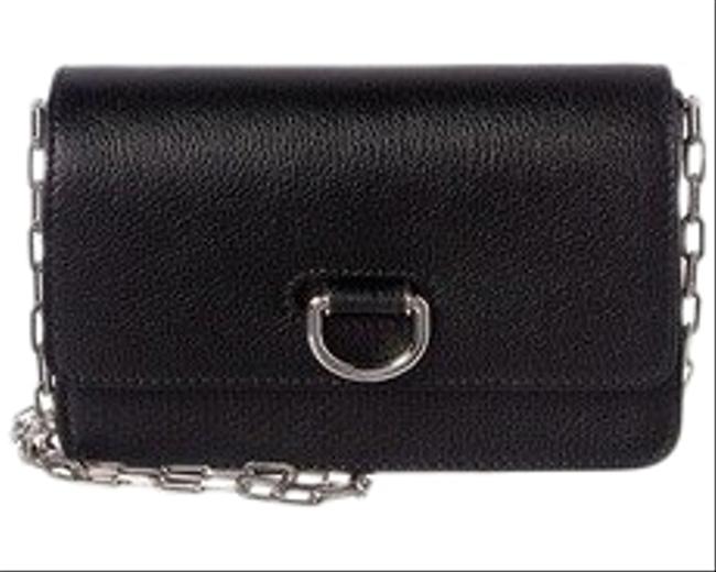 Burberry Wallet on Chain D Ring Leather Black Cross Body Bag