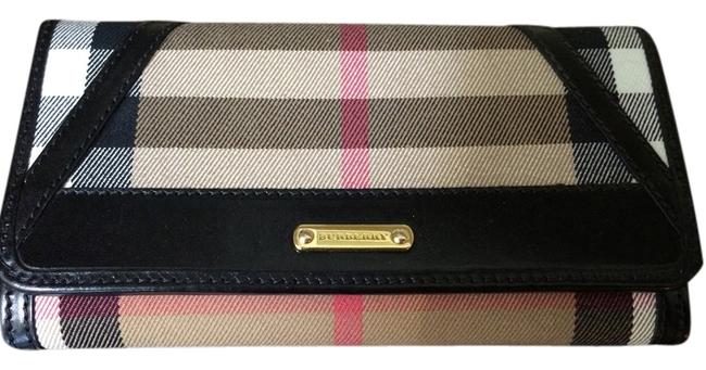 Burberry Wallet Plaid Cotton Fabric Clutch