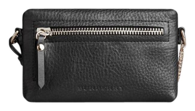 Burberry Womens Mini Grainy Black Leather Cross Body Bag