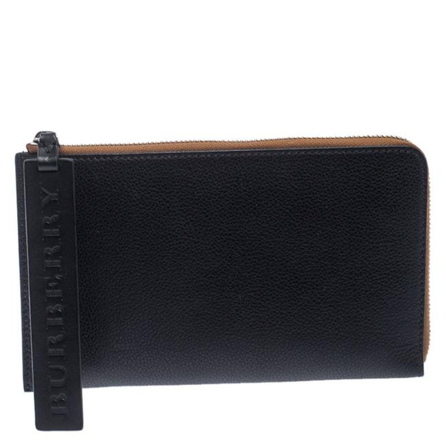 Burberry Wristlet Black Leather Clutch
