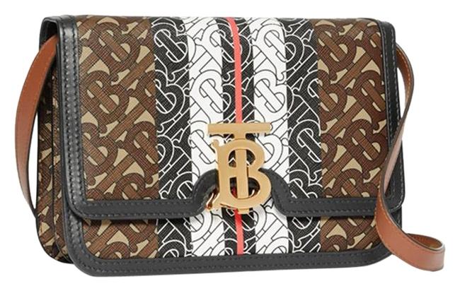 Burberry 80193361 Monogram Canvas Leather Shoulder Bag