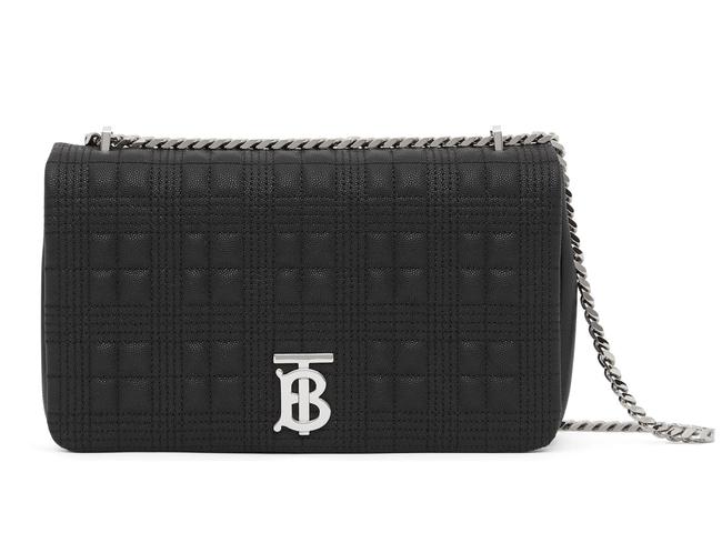 Burberry 80225971 Black Calfskin Leather Shoulder Bag