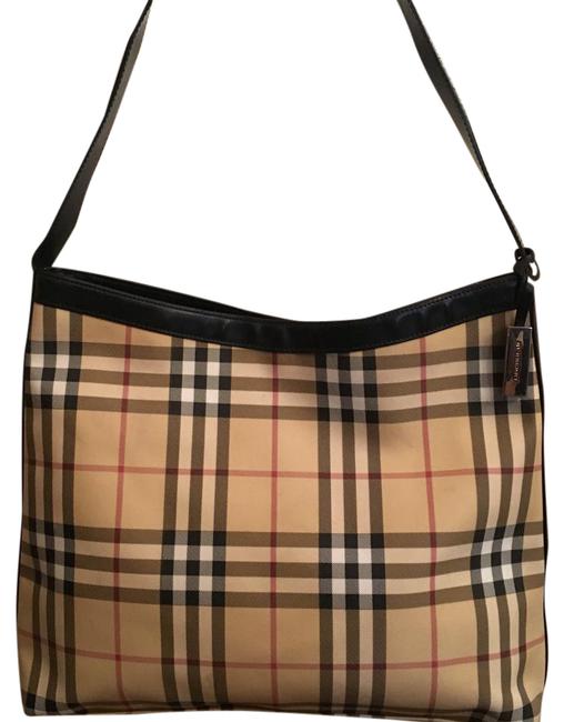 Burberry And Leather House Check Pvc Shoulder Bag