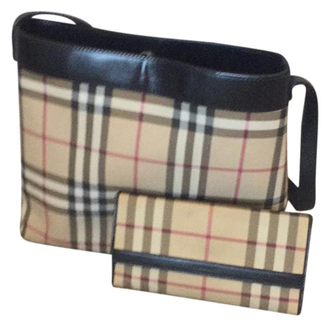 Burberry Matching Wallet Plaid Genuine Leather Shoulder Bag
