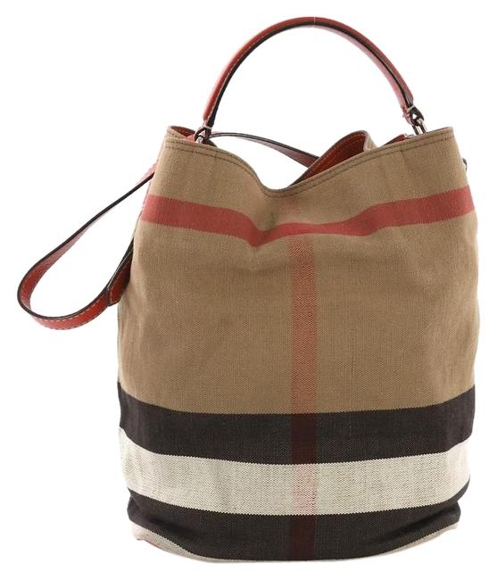 Burberry Ashby Handbag House Check Medium Multicolor Canvas Shoulder Bag