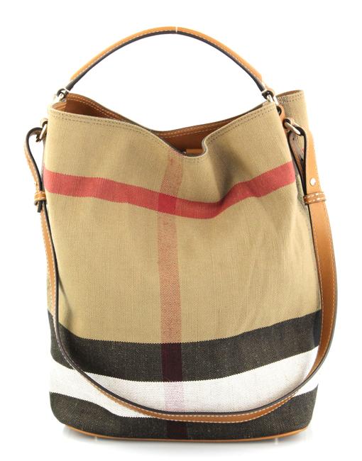 Burberry Ashby Medium House Check Canvas Shoulder Bag