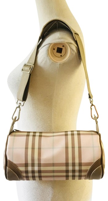 Burberry Barrel Pink Canvas Shoulder Bag