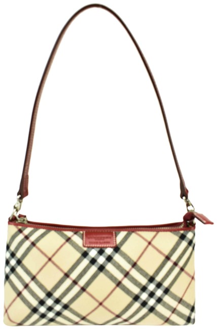 Burberry Beige Jacquard Nova CheckLeather G ClutchShoulder Bag