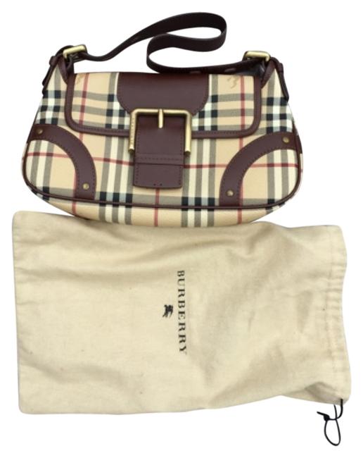 Burberry Beige Nova Check Pvc Coated Canvas Shoulder Bag