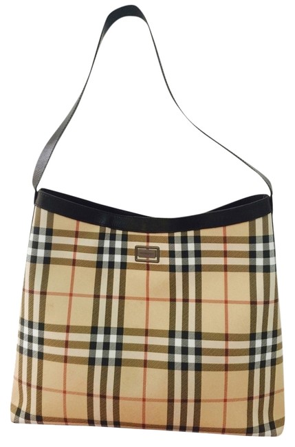 Burberry Beige Pvc Leather Shoulder Bag