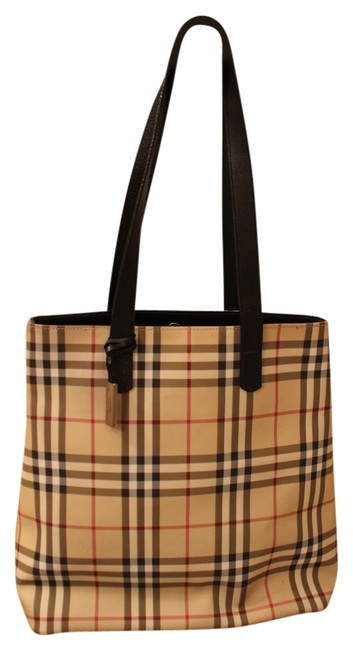 Burberry Beige Vinyl Shoulder Bag