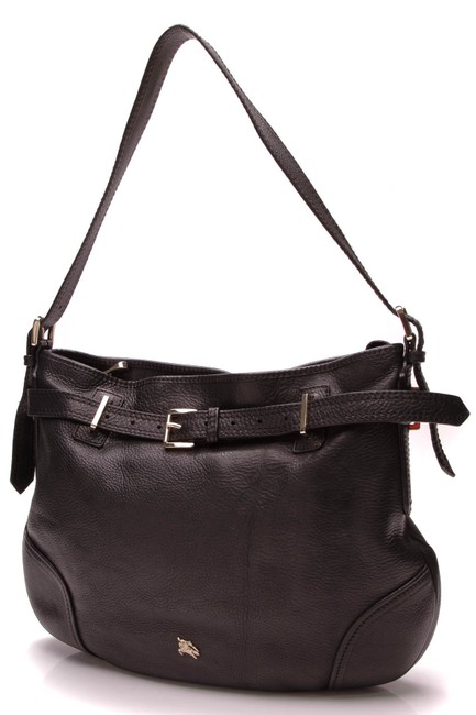 Burberry Belted Black Leather Shoulder Bag