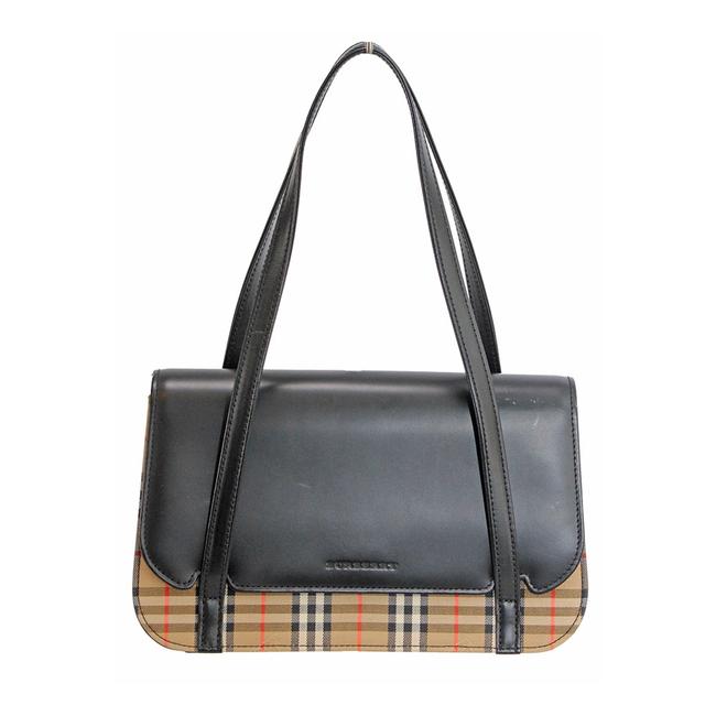 Burberry Black Calfskin Leather Shoulder Bag