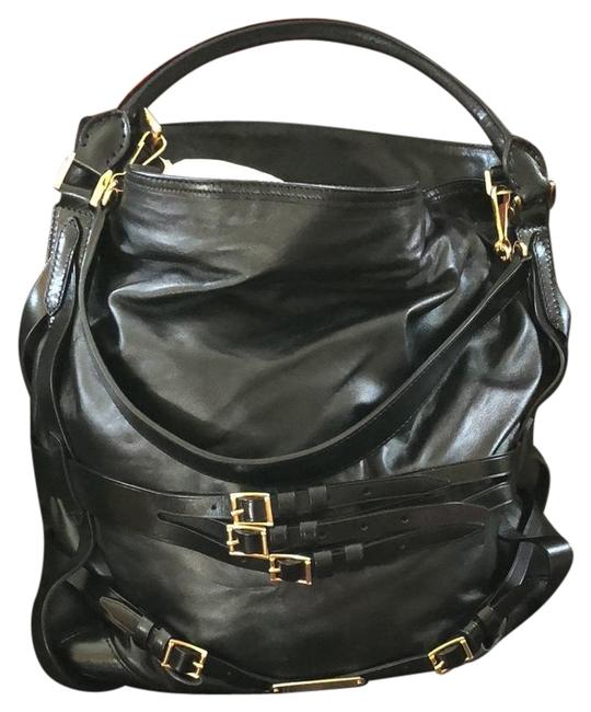 Burberry Black Lambskin Leather Shoulder Bag